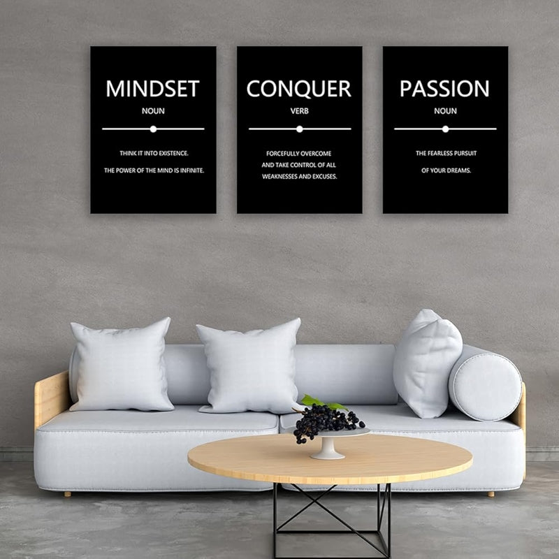 Inspirational Wall Art Canvas Set For Motivation And Success