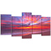 Large 5 Pieces Canvas Wall Art Evening Sky With Dramatic Clouds