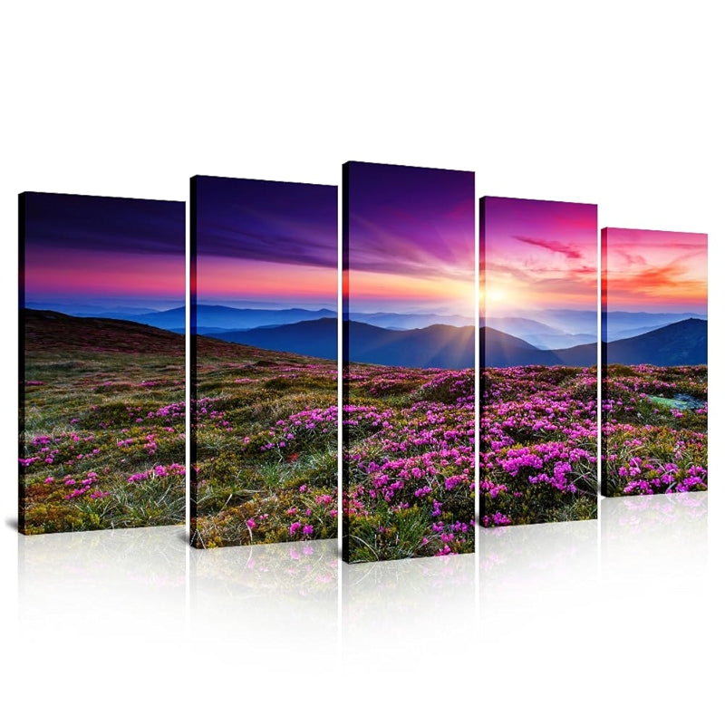 Large Canvas Art Set Featuring Autumn Landscape Wall Decor