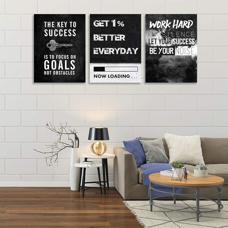 Inspirational Wall Art Canvas Set For Motivation And Success