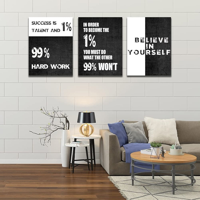 Inspirational Wall Art Canvas Set For Motivation And Success