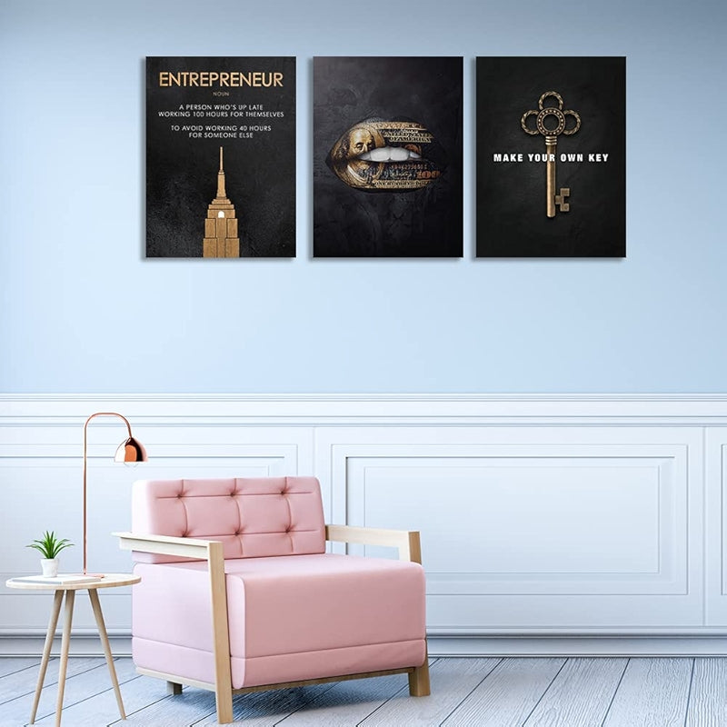 Inspirational Wall Art Canvas Set For Motivation And Success