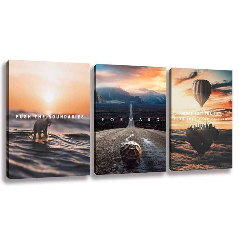 Inspirational Wall Art Canvas Set For Motivation And Success