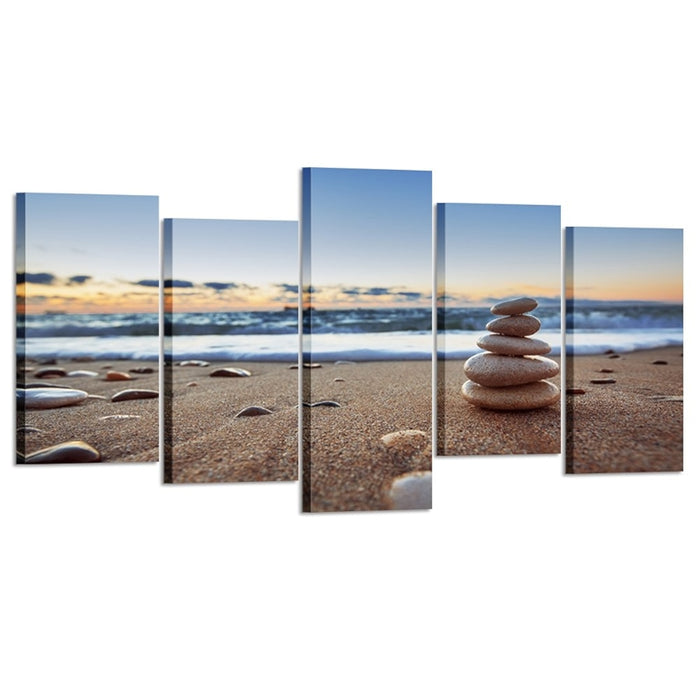 Canvas Prints Wall Art Zen Stones Balance Pebbles Stack