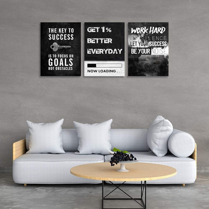 Inspirational Wall Art Canvas Set For Motivation And Success