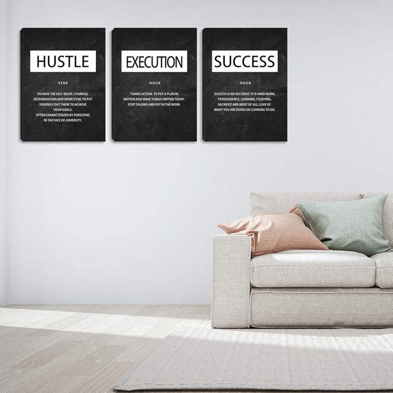 Inspirational Wall Art Canvas Set For Motivation And Success