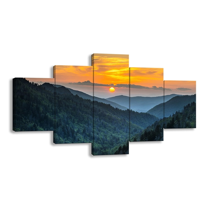 Canvas Wall Art Set Grand Teton National Park Landscape