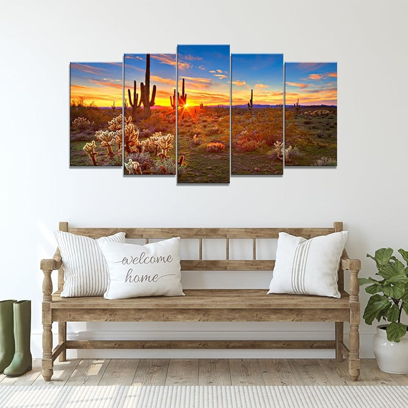 Large Canvas Art Set Featuring Autumn Landscape Wall Decor