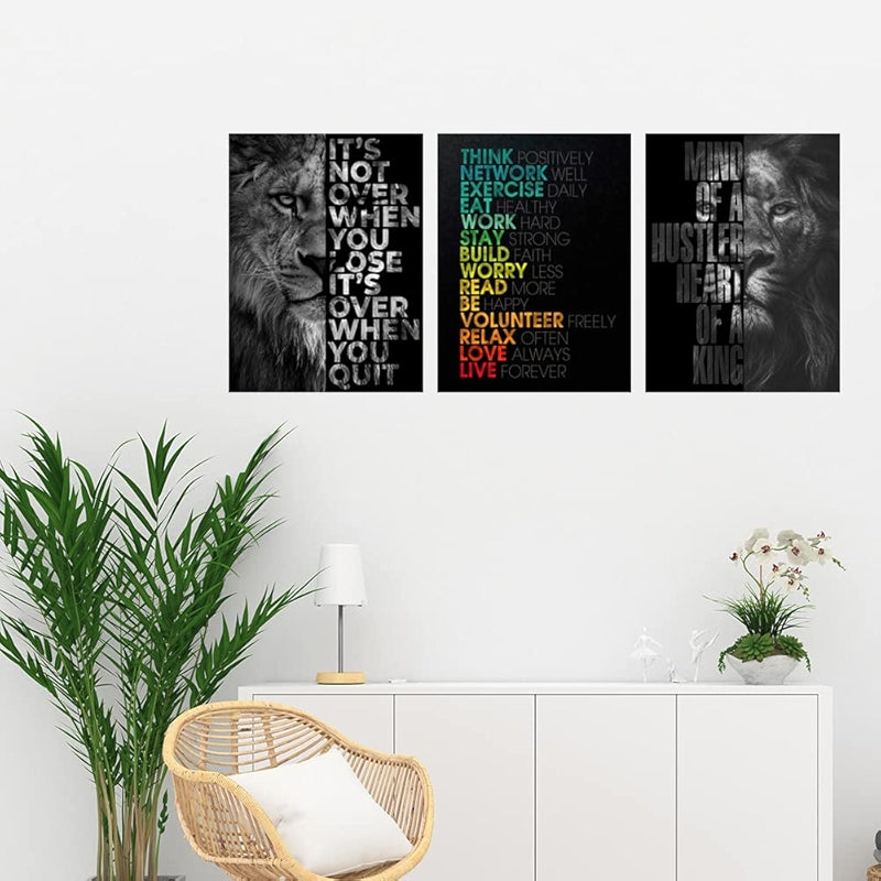 Inspirational Wall Art Canvas Set For Motivation And Success