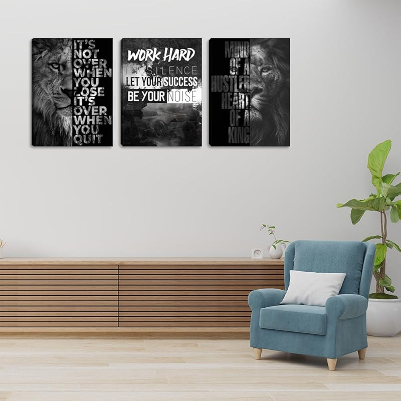 Inspirational Wall Art Canvas Set For Motivation And Success