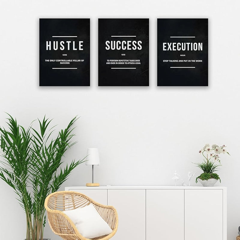 Inspirational Wall Art Canvas Set For Motivation And Success