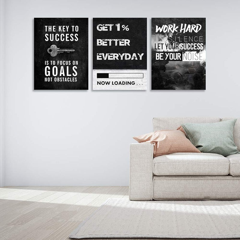 Inspirational Wall Art Canvas Set For Motivation And Success