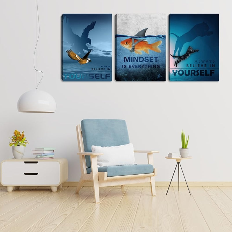 Inspirational Wall Art Canvas Set For Motivation And Success