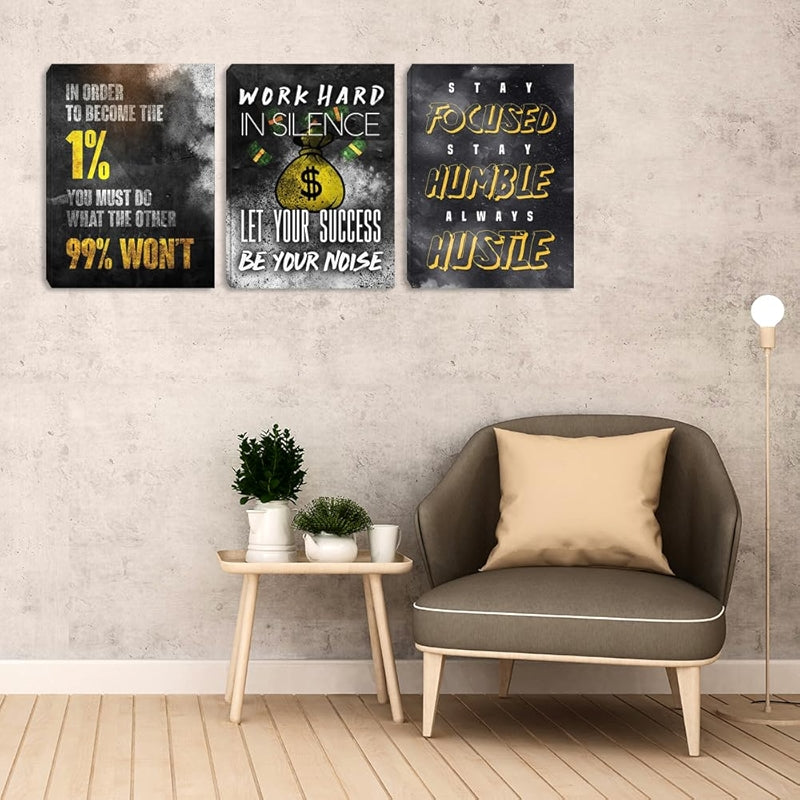 Inspirational Wall Art Canvas Set For Motivation And Success