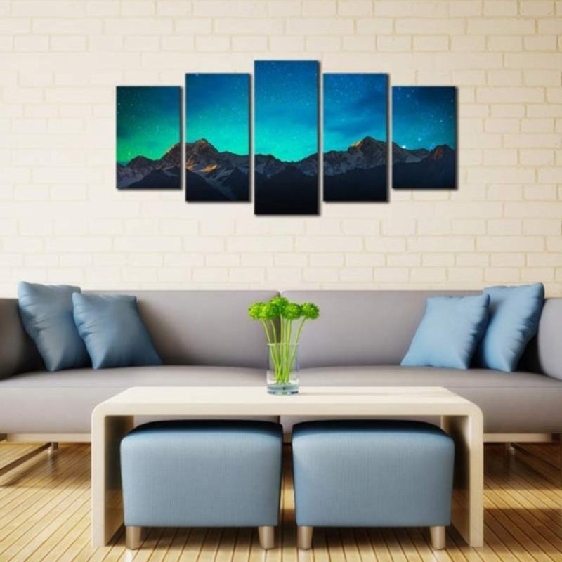 Canvas Wall Art Mount Cook And Lake Matheson With Milky Way