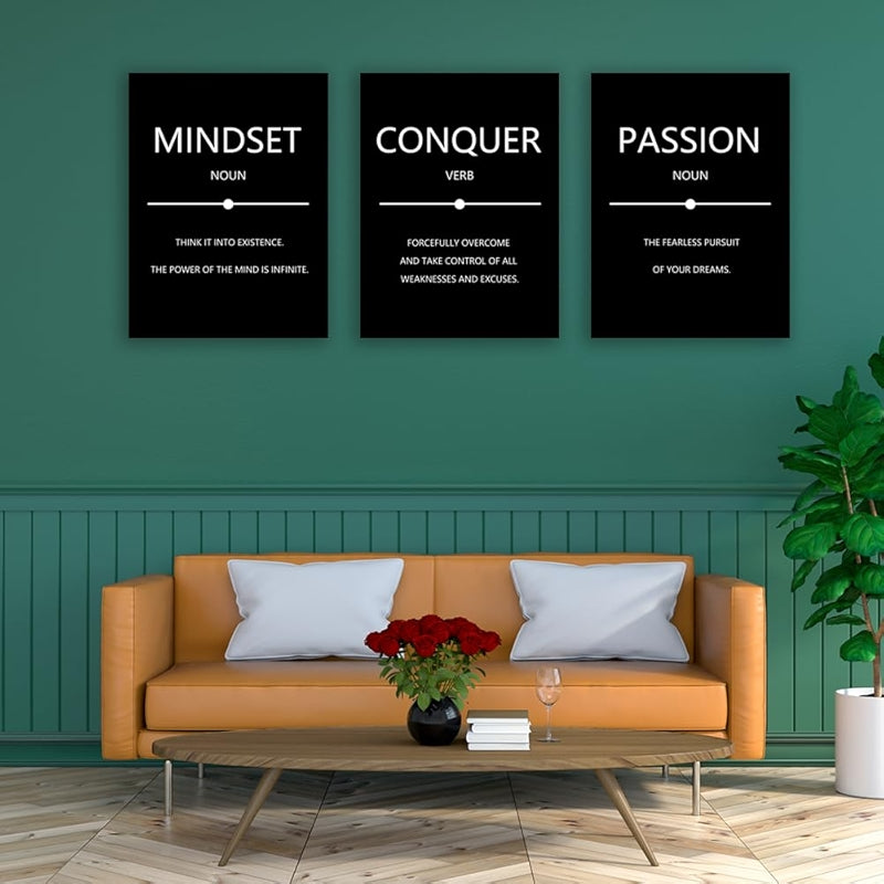 Inspirational Wall Art Canvas Set For Motivation And Success