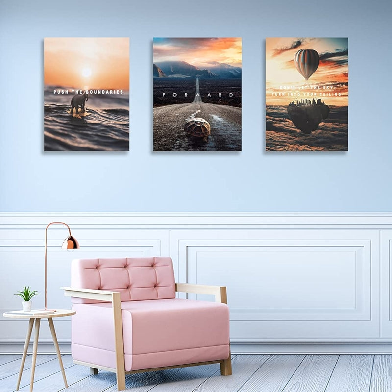 Inspirational Wall Art Canvas Set For Motivation And Success