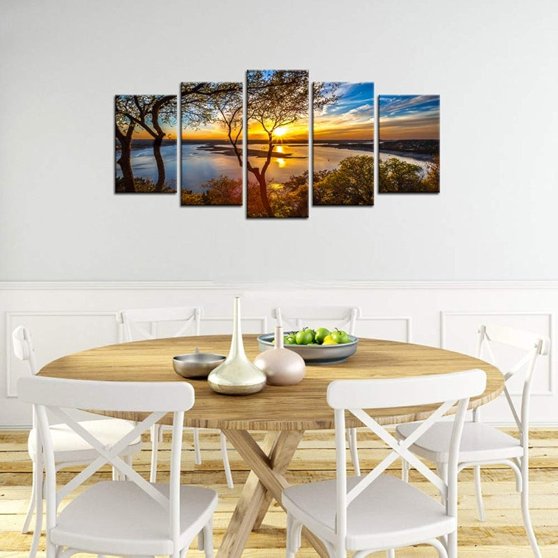 Canvas Wall Art Sunset Over Lake Travis