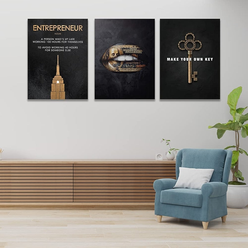 Inspirational Wall Art Canvas Set For Motivation And Success