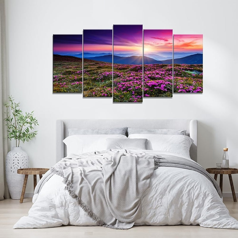 Large Canvas Art Set Featuring Autumn Landscape Wall Decor