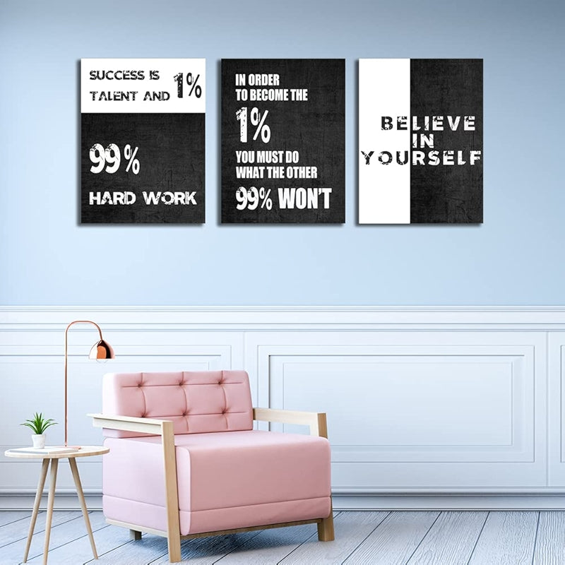 Inspirational Wall Art Canvas Set For Motivation And Success