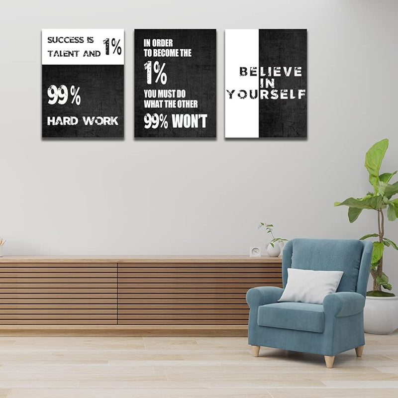 Inspirational Wall Art Canvas Set For Motivation And Success