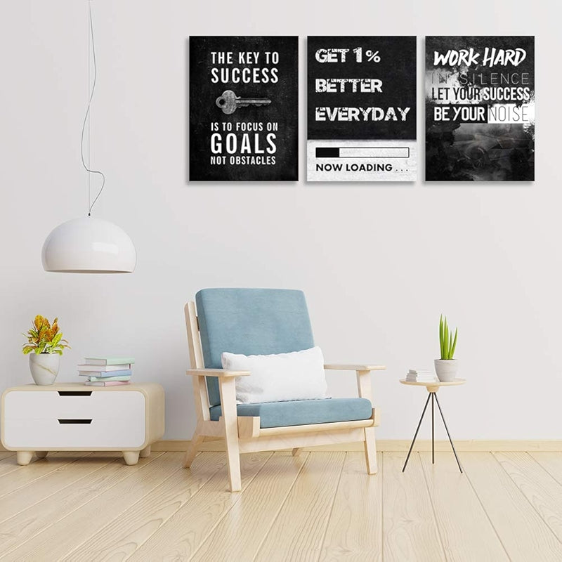 Inspirational Wall Art Canvas Set For Motivation And Success