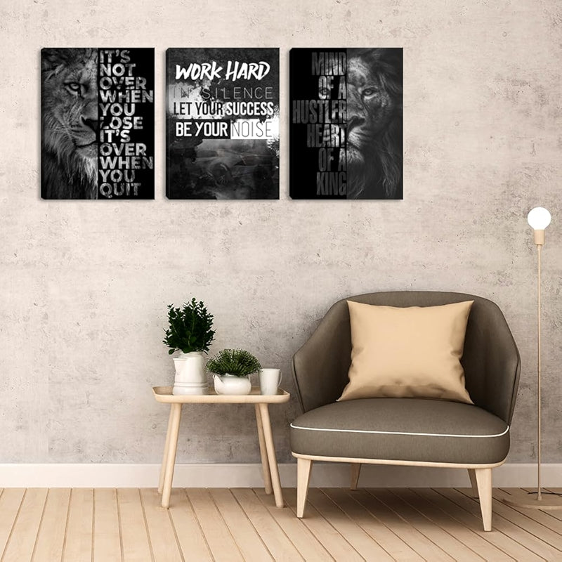 Inspirational Wall Art Canvas Set For Motivation And Success