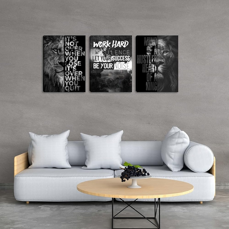 Inspirational Wall Art Canvas Set For Motivation And Success