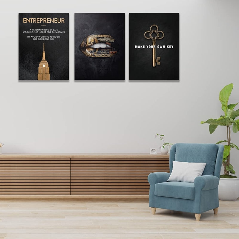 Inspirational Wall Art Canvas Set For Motivation And Success