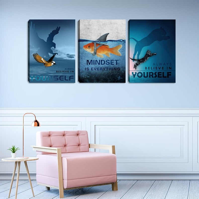 Inspirational Wall Art Canvas Set For Motivation And Success