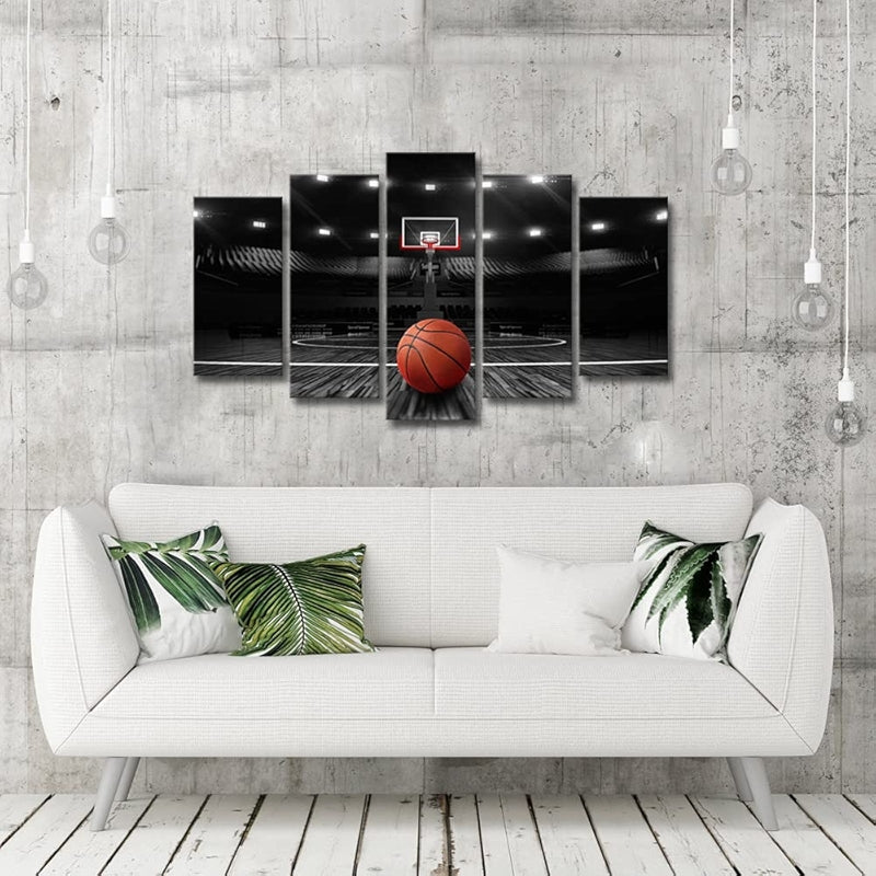 Basketball Court Canvas Wall Art Set For Home Decor