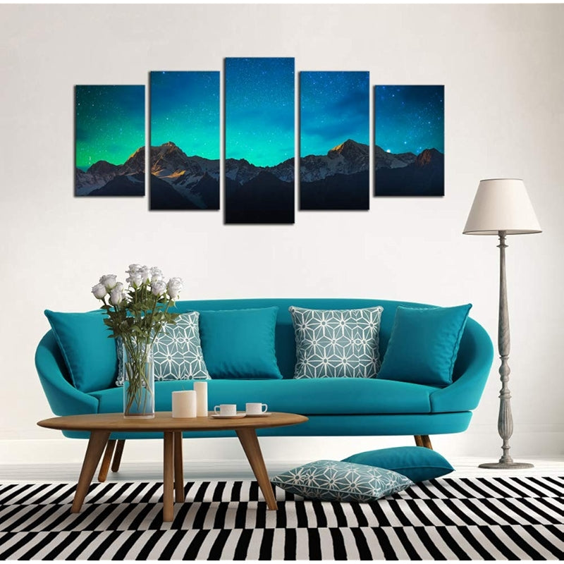 Canvas Wall Art Mount Cook And Lake Matheson With Milky Way