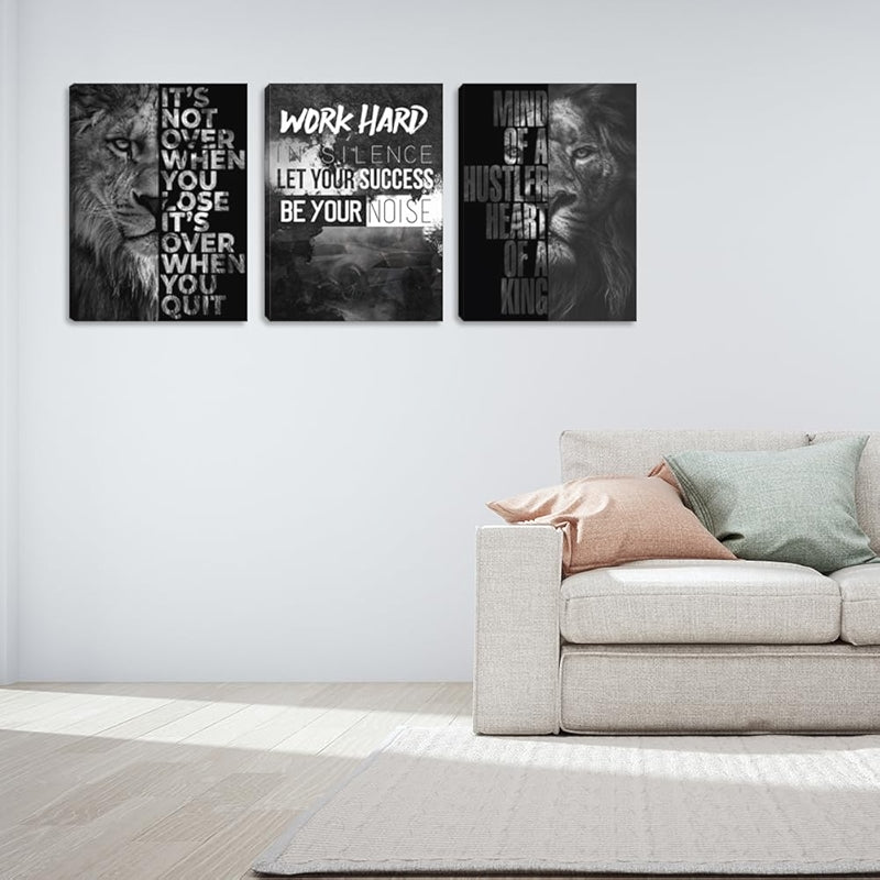 Inspirational Wall Art Canvas Set For Motivation And Success