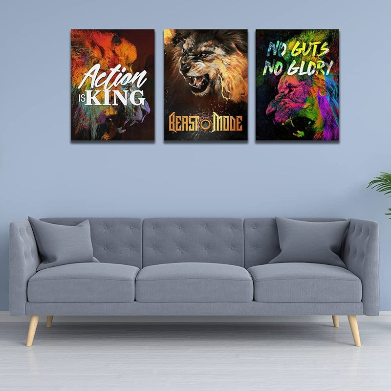 Inspirational Wall Art Canvas Set For Motivation And Success