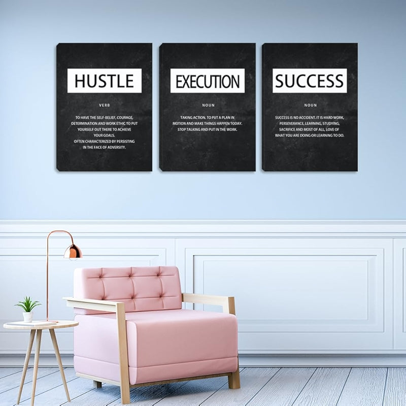 Inspirational Wall Art Canvas Set For Motivation And Success