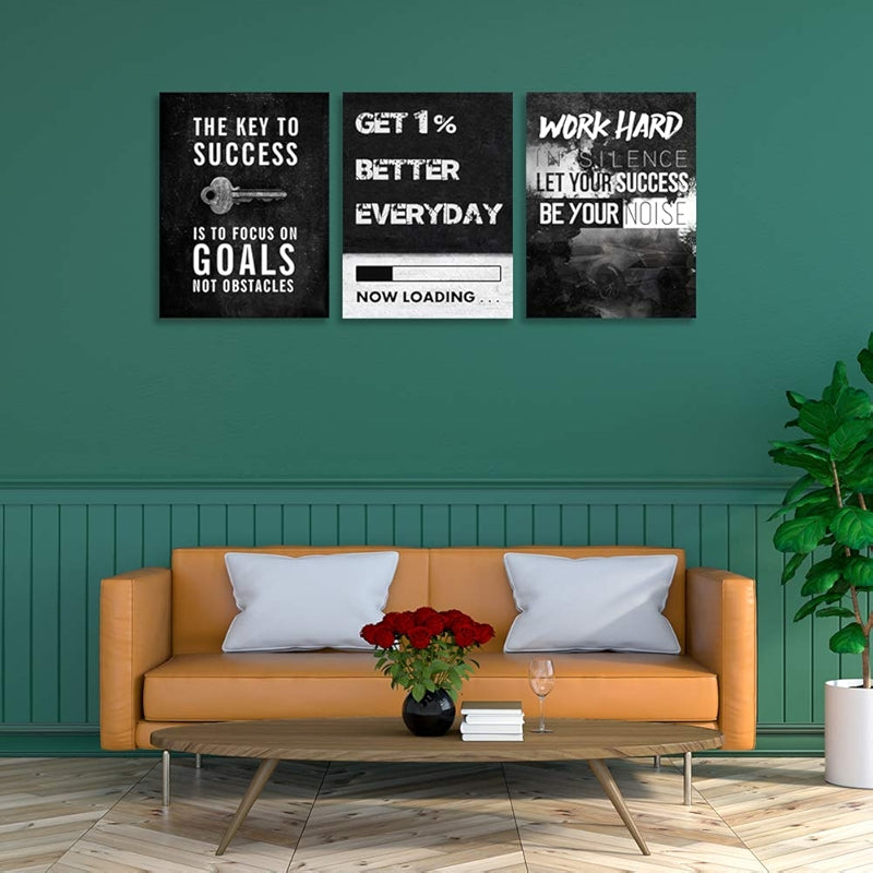 Inspirational Wall Art Canvas Set For Motivation And Success