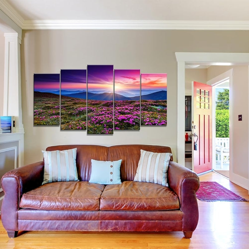 Large Canvas Art Set Featuring Autumn Landscape Wall Decor