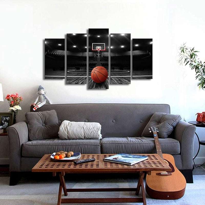 Basketball Court Canvas Wall Art Set For Home Decor