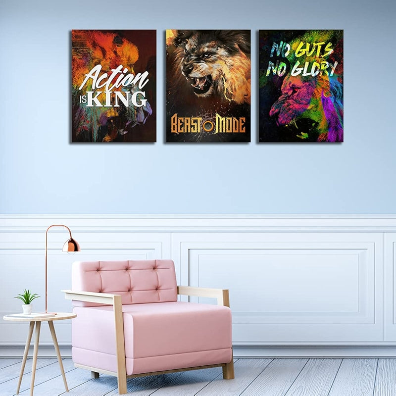 Inspirational Wall Art Canvas Set For Motivation And Success