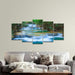 Canvas Art Prints Of Waterfall And Forest Landscape