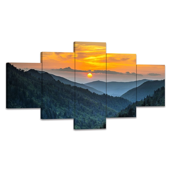 Canvas Wall Art Set Grand Teton National Park Landscape