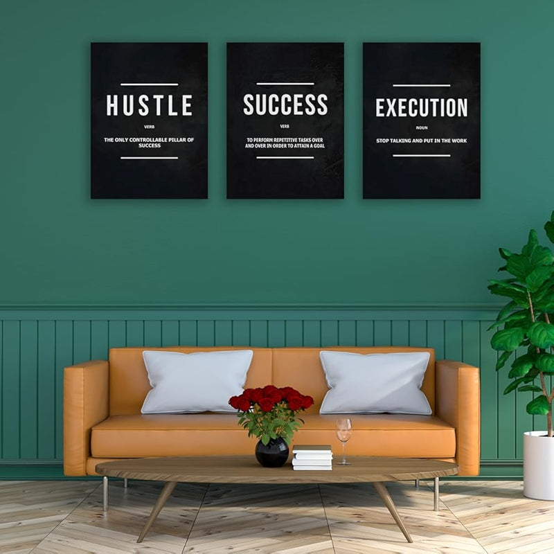 Inspirational Wall Art Canvas Set For Motivation And Success