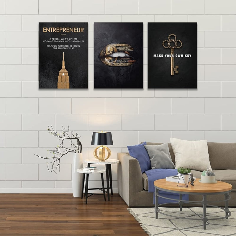 Inspirational Wall Art Canvas Set For Motivation And Success