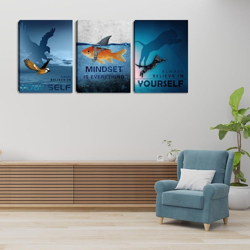 Inspirational Wall Art Canvas Set For Motivation And Success