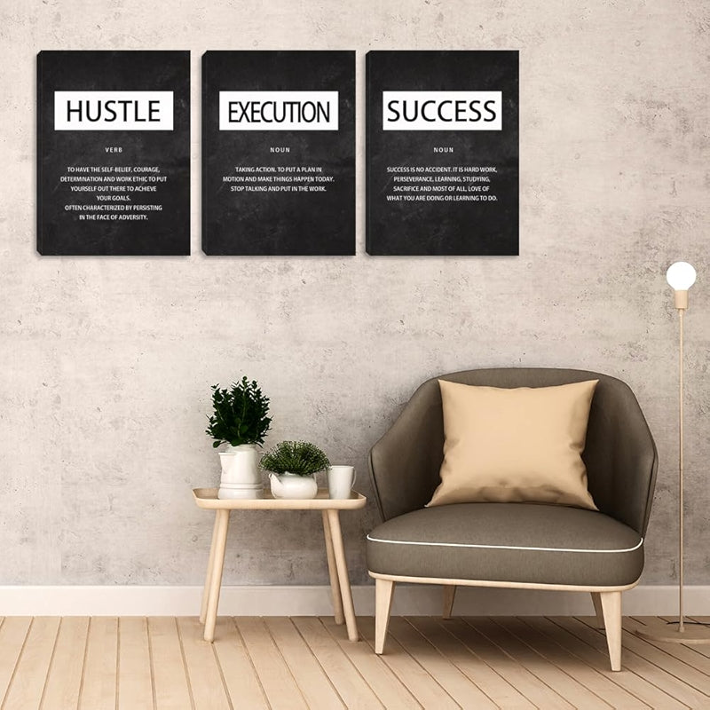 Inspirational Wall Art Canvas Set For Motivation And Success