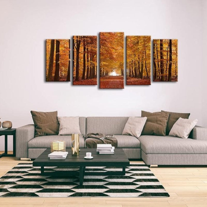 Autumn Forest Canvas Prints Wall Art Set