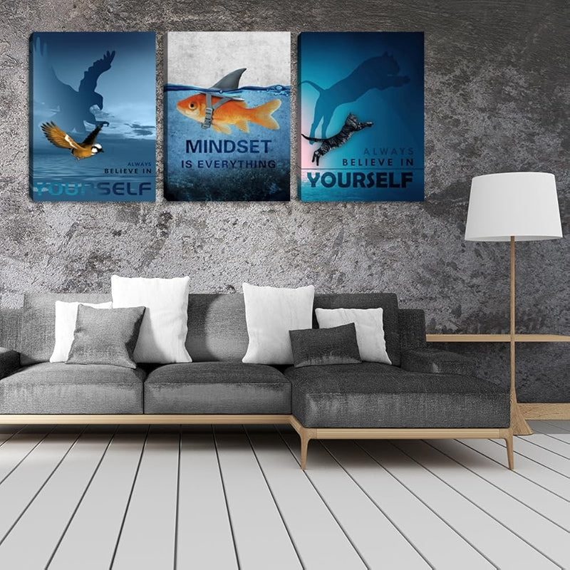 Inspirational Wall Art Canvas Set For Motivation And Success