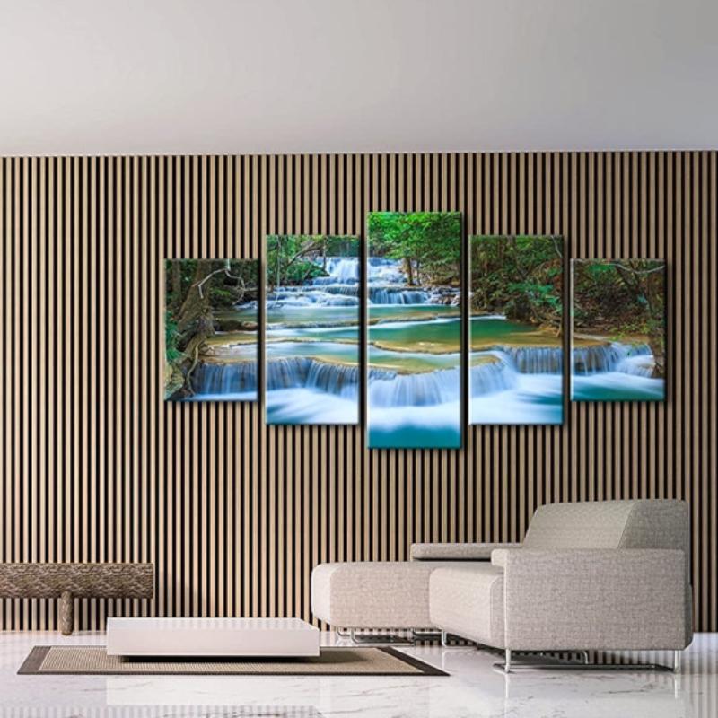 Canvas Art Prints Of Waterfall And Forest Landscape