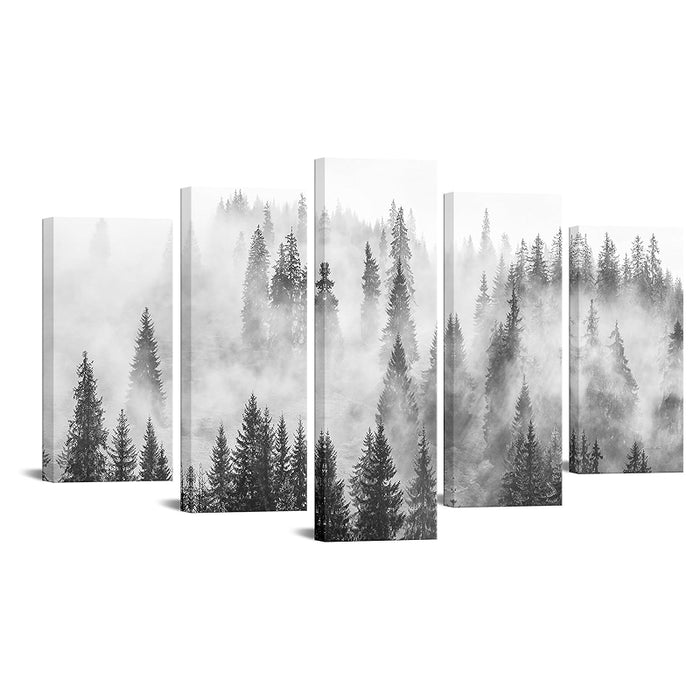 Foggy Forest Canvas Wall Art Set